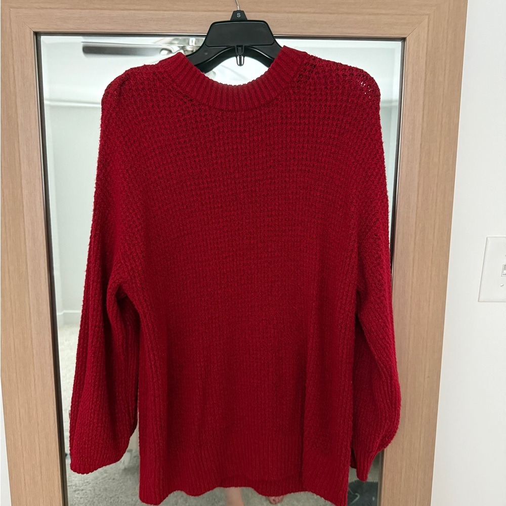 American Eagle Outfitters Red Crew Neck Sweater